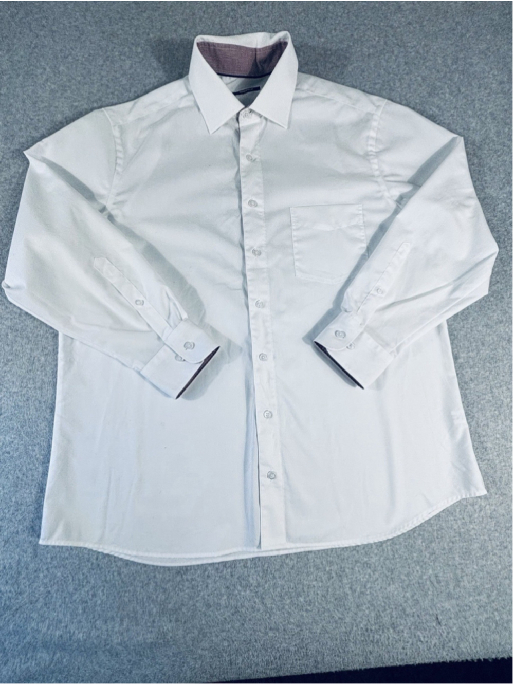 Walbusch ExtraGlatt White Dress Shirt Men Size 41 Comfort Fit Button Front